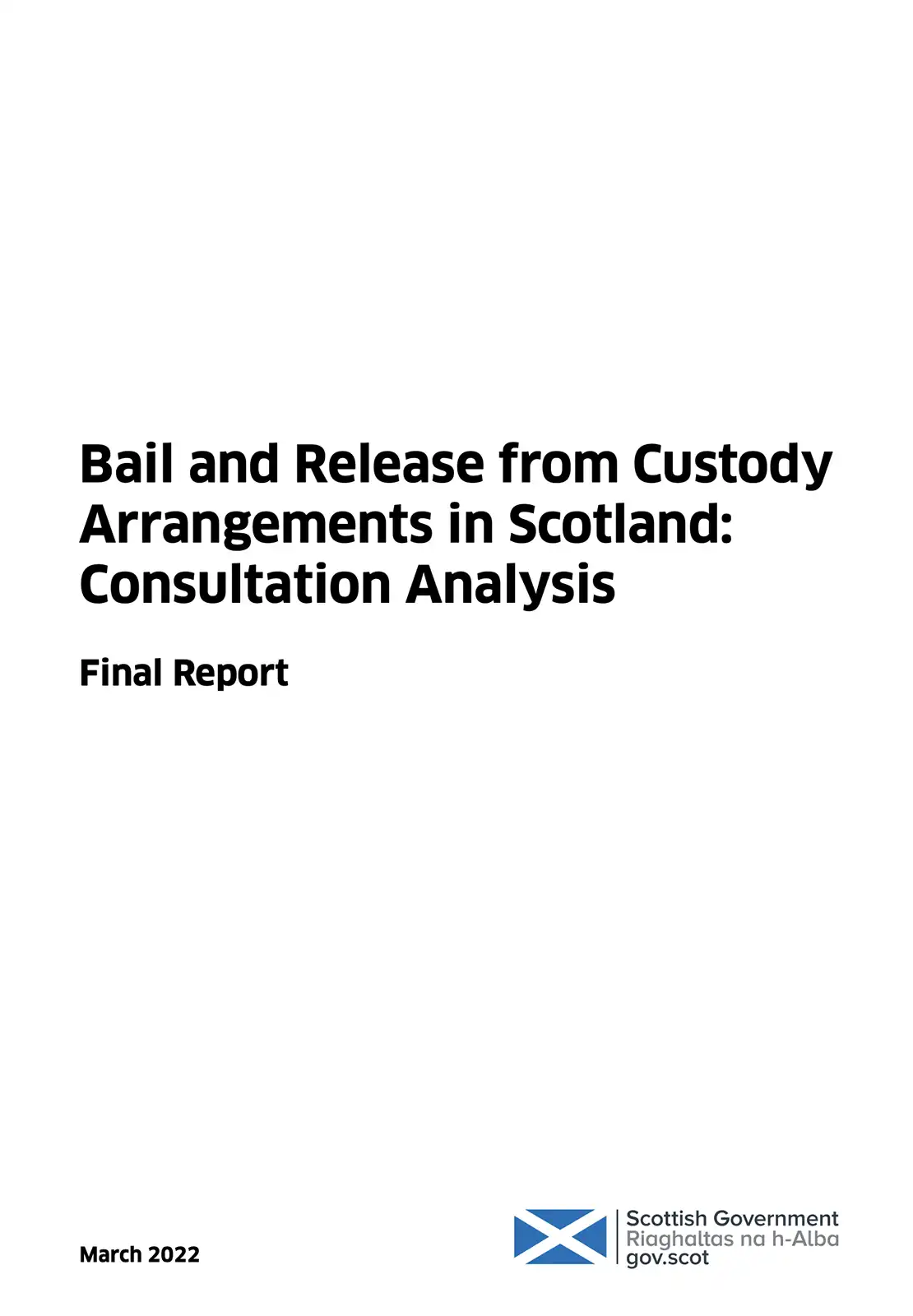 Bail and Release from Custody